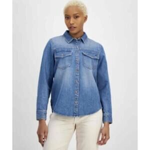 Calvin Klein Jeans Blue Long Sleeves Button Down Chest Pockets Denim Shirt‎ M